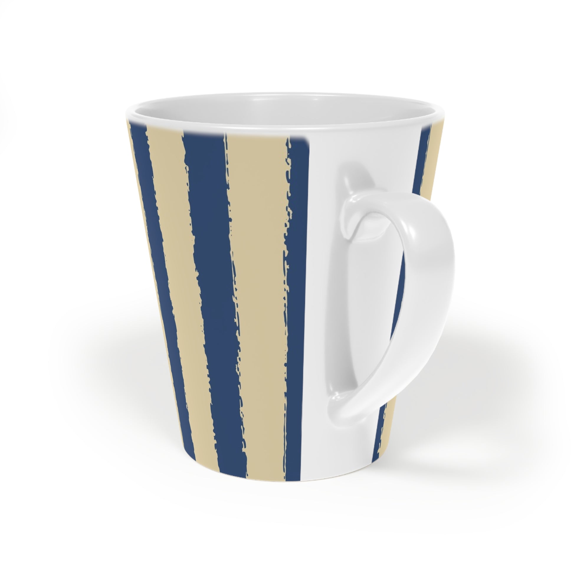 350 mL / 12oz Graphic Art Ceramic Mug | CALM-1294-251, Royal Blue, Back Left