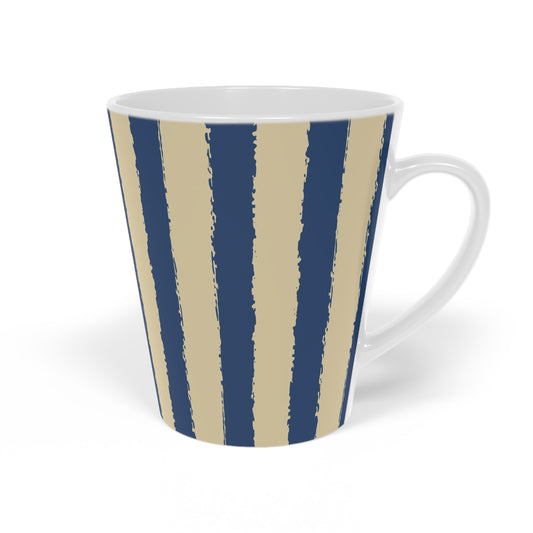 350 mL / 12oz Graphic Art Ceramic Mug | CALM-1294-251, Royal Blue, Left Side