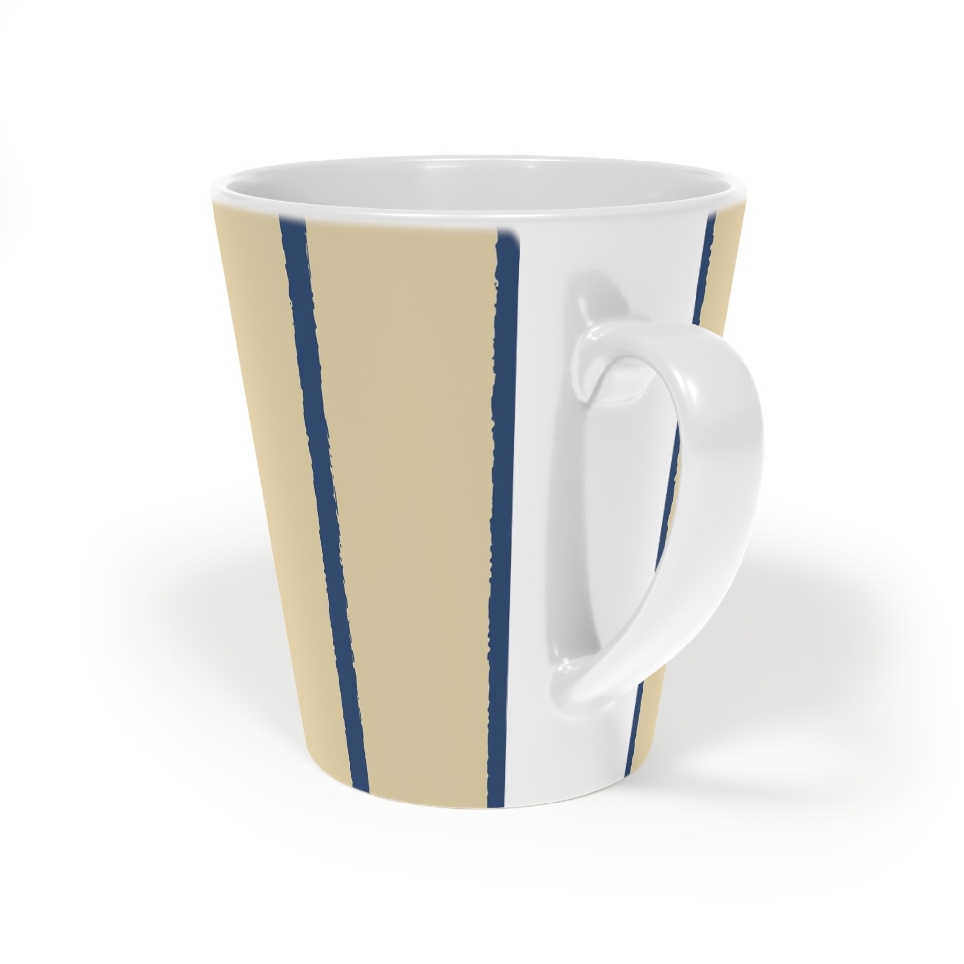 350 mL / 12oz Graphic Art Ceramic Mug | CALM-1294-301, Royal Blue, Back Left