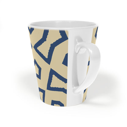 350 mL / 12oz Graphic Art Ceramic Mug | CALM-1294-392, Royal Blue, Back Left