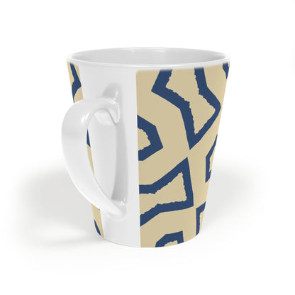 350 mL / 12oz Graphic Art Ceramic Mug | CALM-1294-392, Royal Blue, Back Right