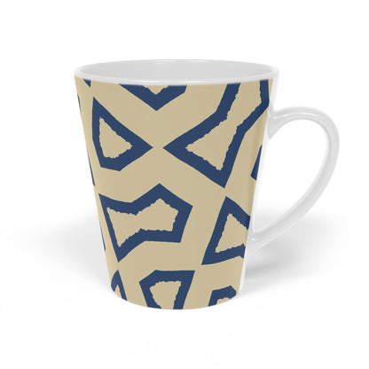 350 mL / 12oz Graphic Art Ceramic Mug | CALM-1294-392, Royal Blue, Left Side