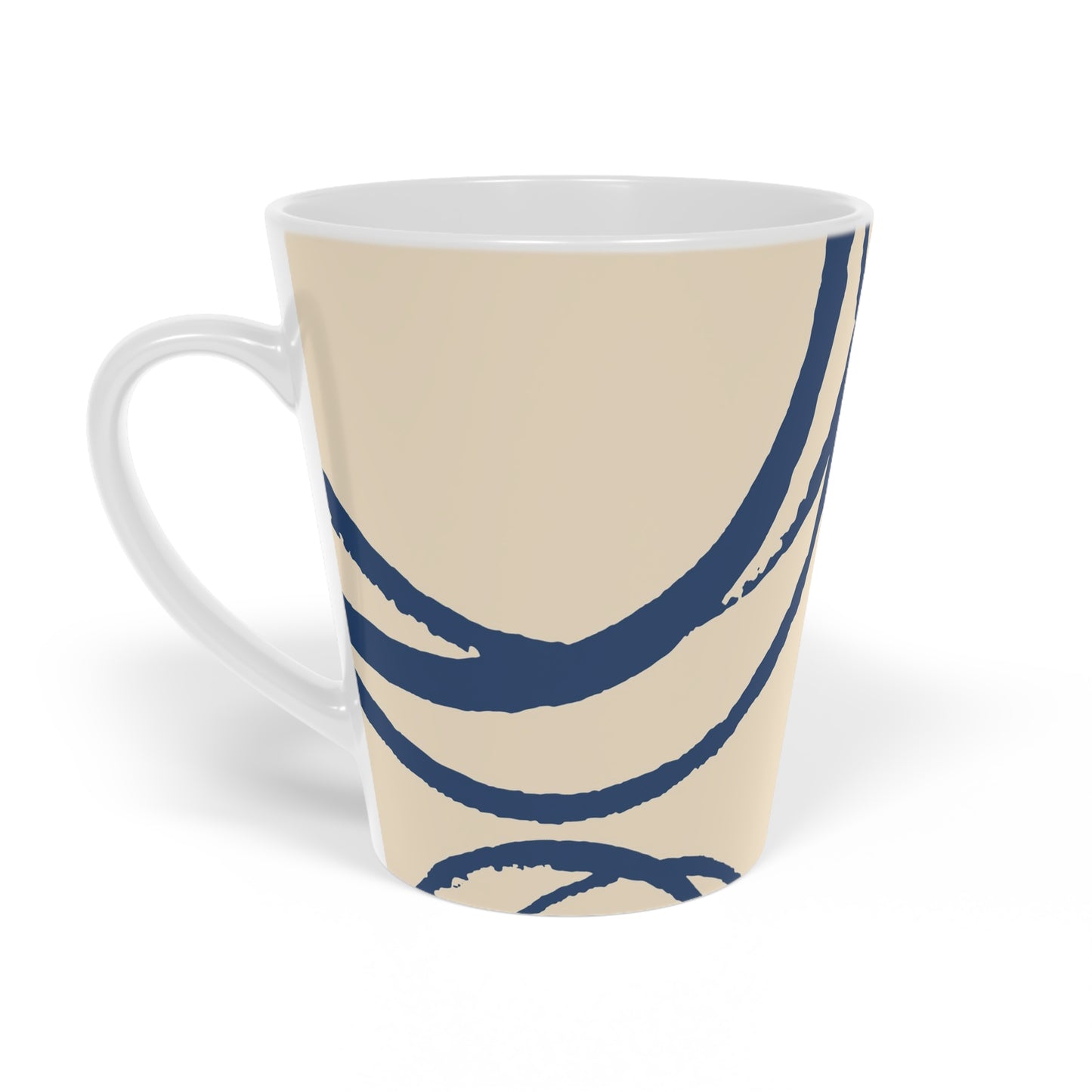 350 mL / 12oz Graphic Art Ceramic Mug | CALM-1295-112, Royal Blue, Right Side