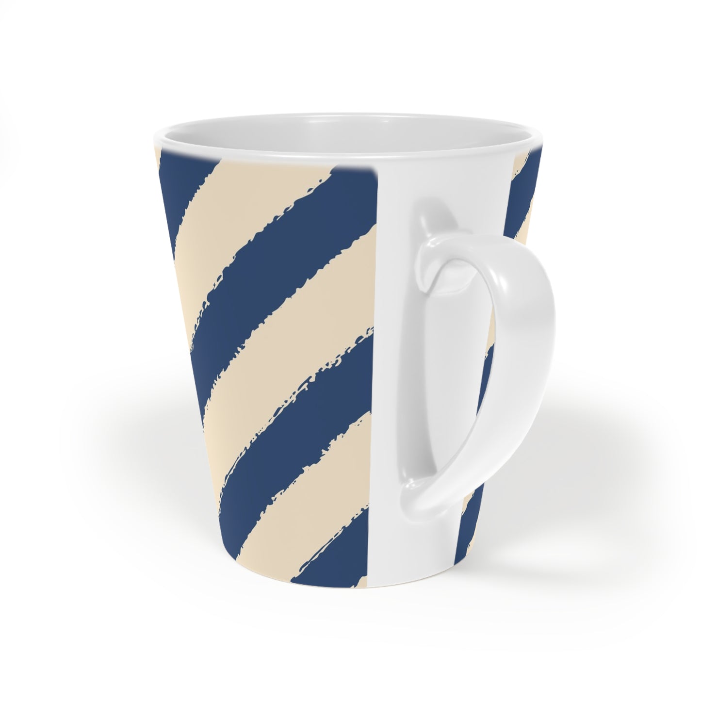 350 mL / 12oz Graphic Art Ceramic Mug | CALM-1295-151, Royal Blue, Back Left