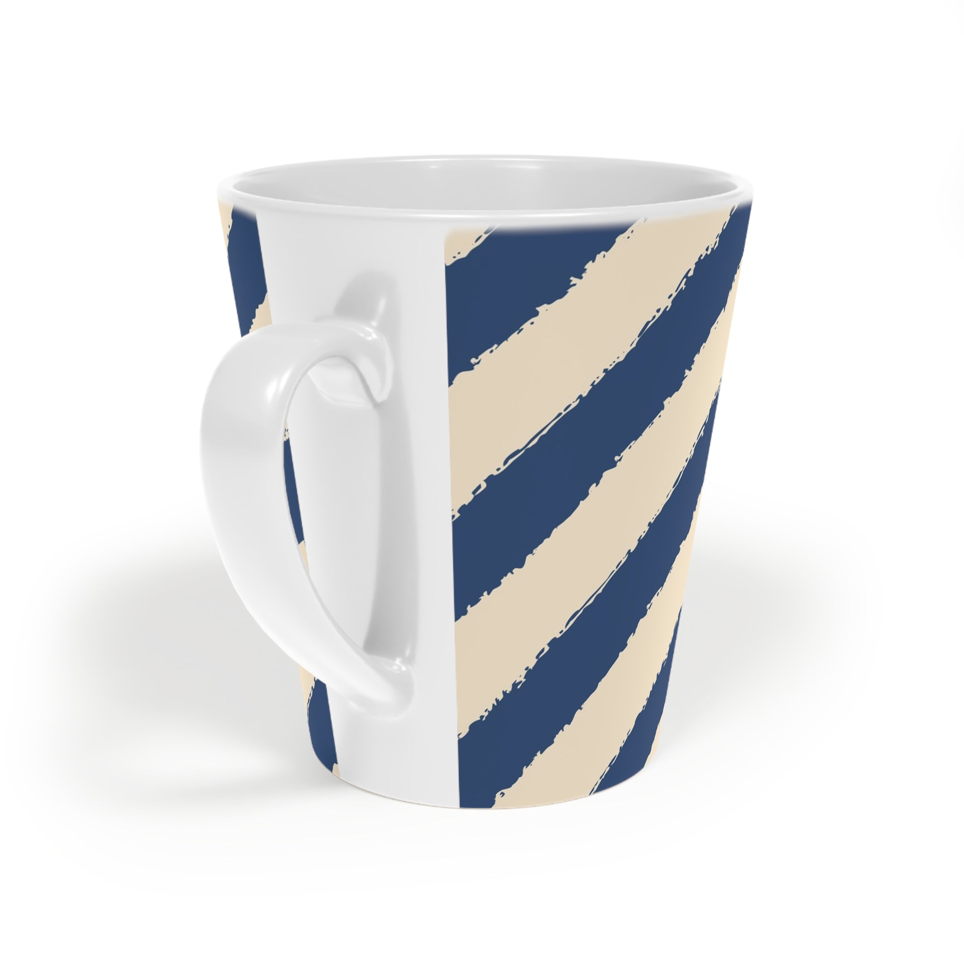 350 mL / 12oz Graphic Art Ceramic Mug | CALM-1295-151, Royal Blue, Back Right