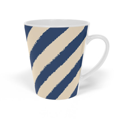 350 mL / 12oz Graphic Art Ceramic Mug | CALM-1295-151, Royal Blue, Left Side