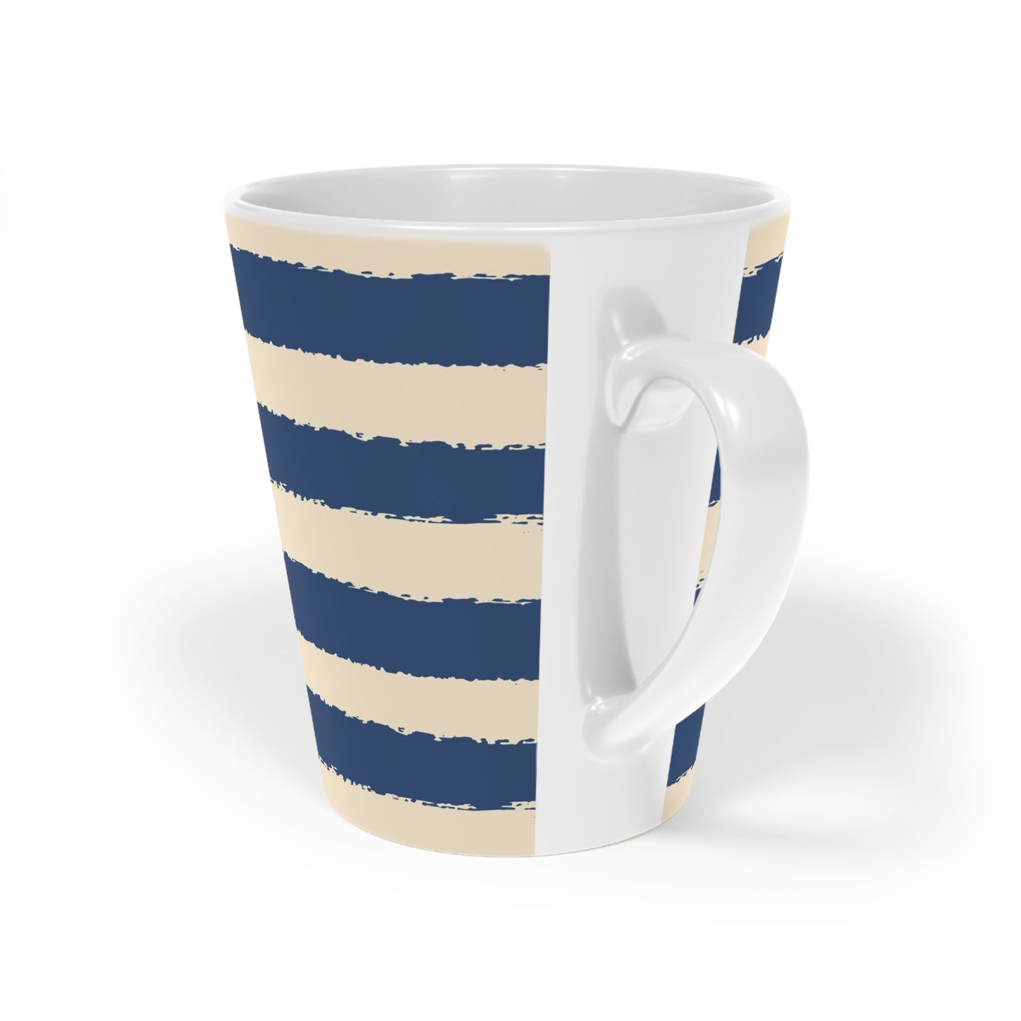 350 mL / 12oz Graphic Art Ceramic Mug | CALM-1295-221, Royal Blue, Back Left