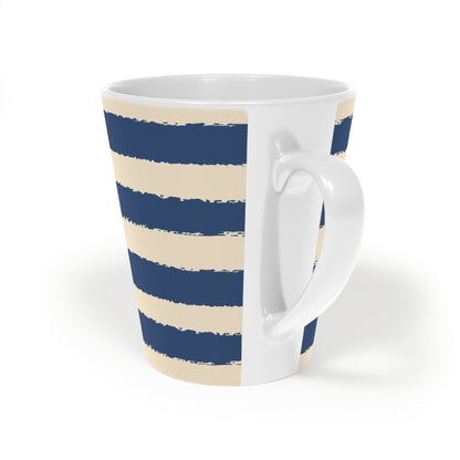 350 mL / 12oz Graphic Art Ceramic Mug | CALM-1295-221, Royal Blue, Back Left