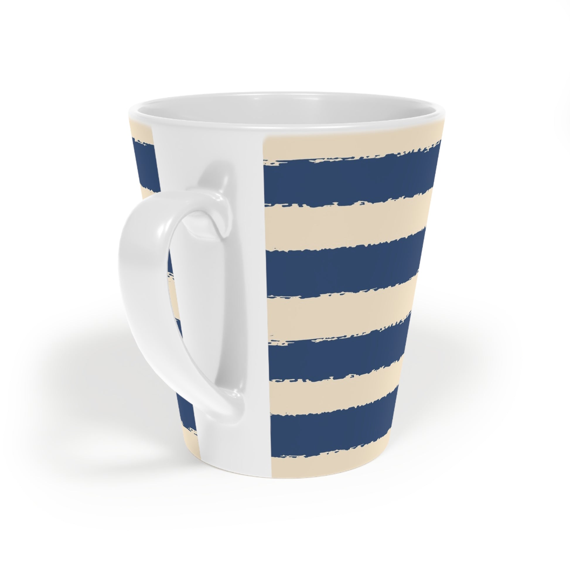 350 mL / 12oz Graphic Art Ceramic Mug | CALM-1295-221, Royal Blue, Back Right