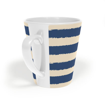 350 mL / 12oz Graphic Art Ceramic Mug | CALM-1295-221, Royal Blue, Back Right