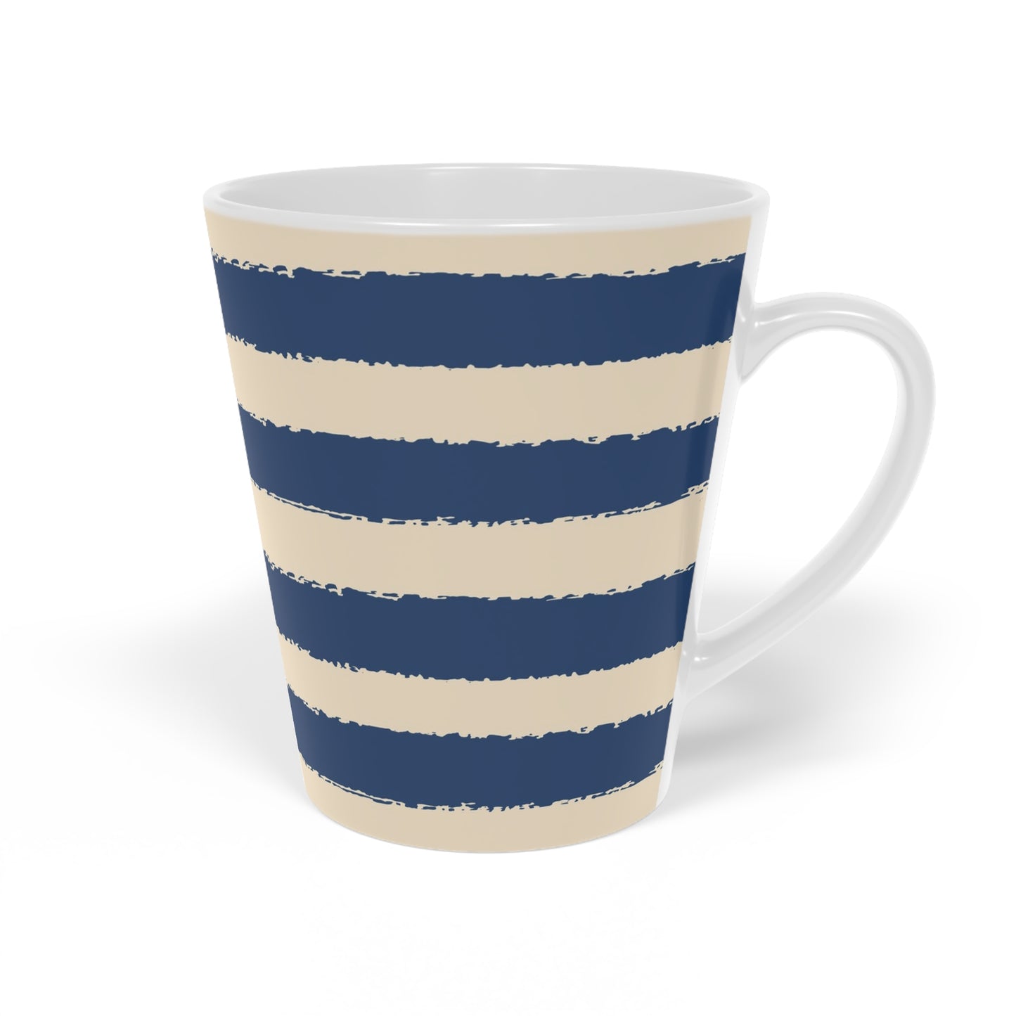 350 mL / 12oz Graphic Art Ceramic Mug | CALM-1295-221, Royal Blue, Left Side