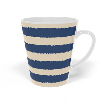 350 mL / 12oz Graphic Art Ceramic Mug | CALM-1295-221, Royal Blue, Left Side