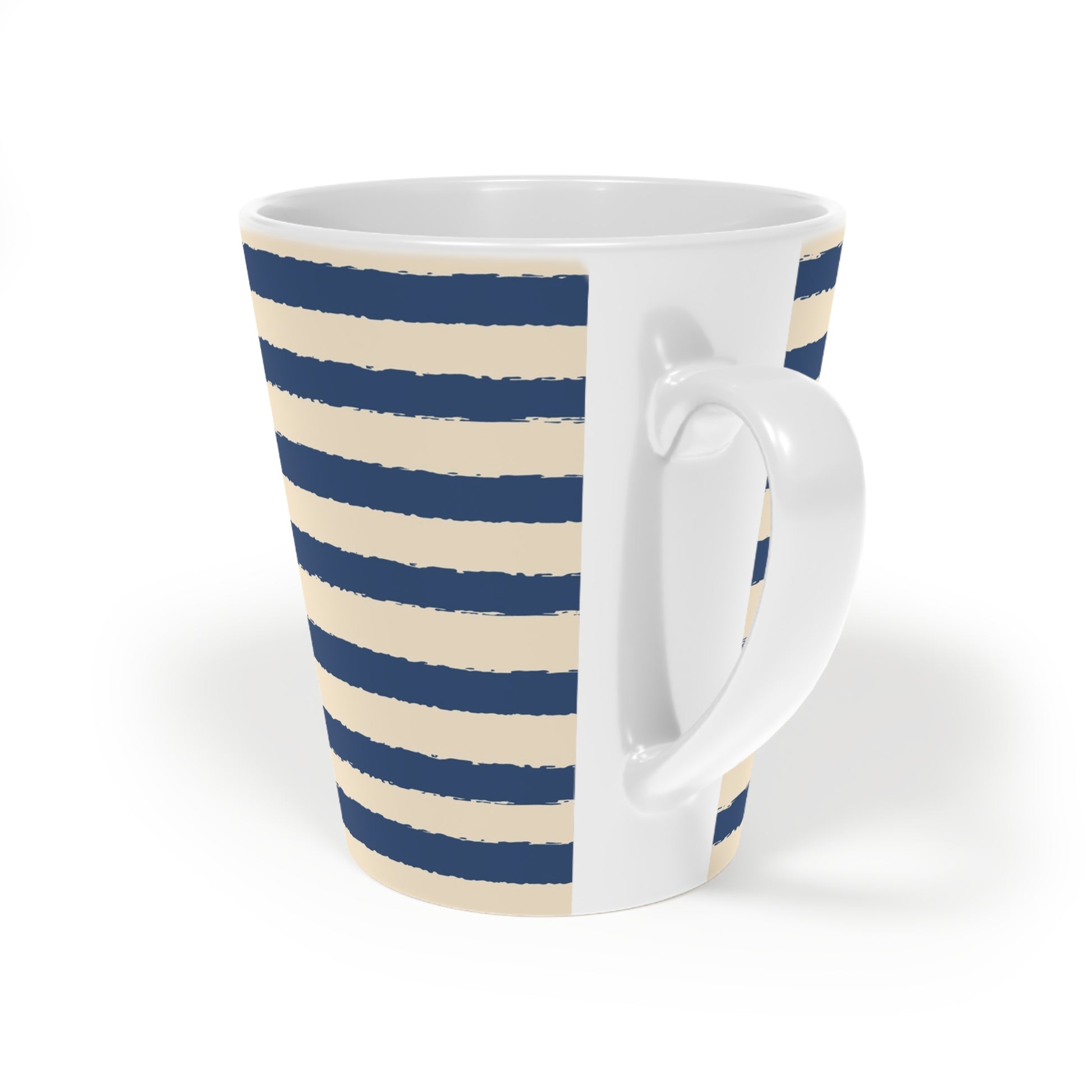 350 mL / 12oz Graphic Art Ceramic Mug | CALM-1295-231, Royal Blue, Back Left