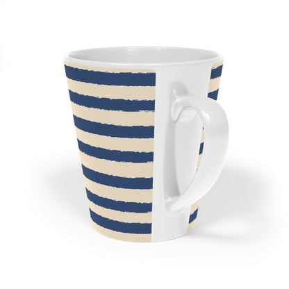 350 mL / 12oz Graphic Art Ceramic Mug | CALM-1295-231, Royal Blue, Back Left