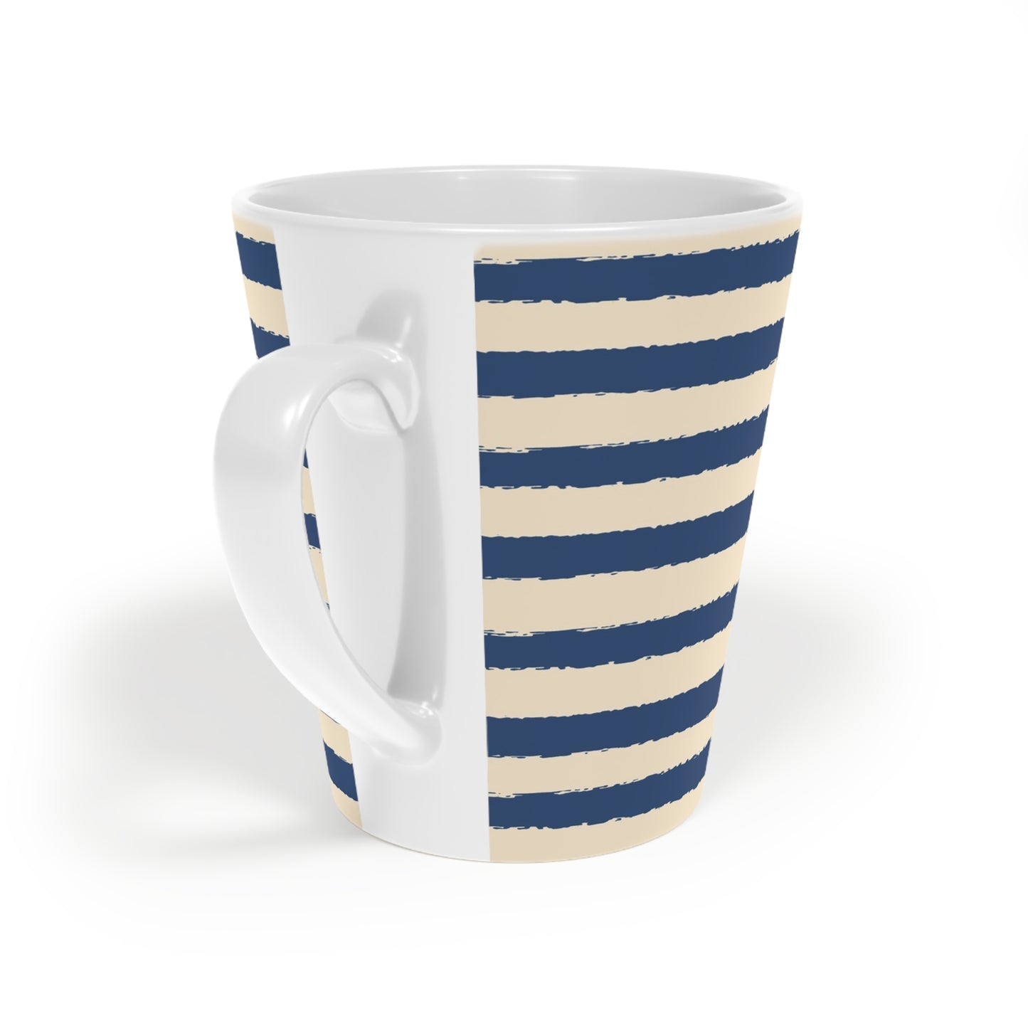350 mL / 12oz Graphic Art Ceramic Mug | CALM-1295-231, Royal Blue, Back Right