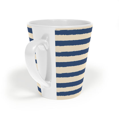 350 mL / 12oz Graphic Art Ceramic Mug | CALM-1295-231, Royal Blue, Back Right