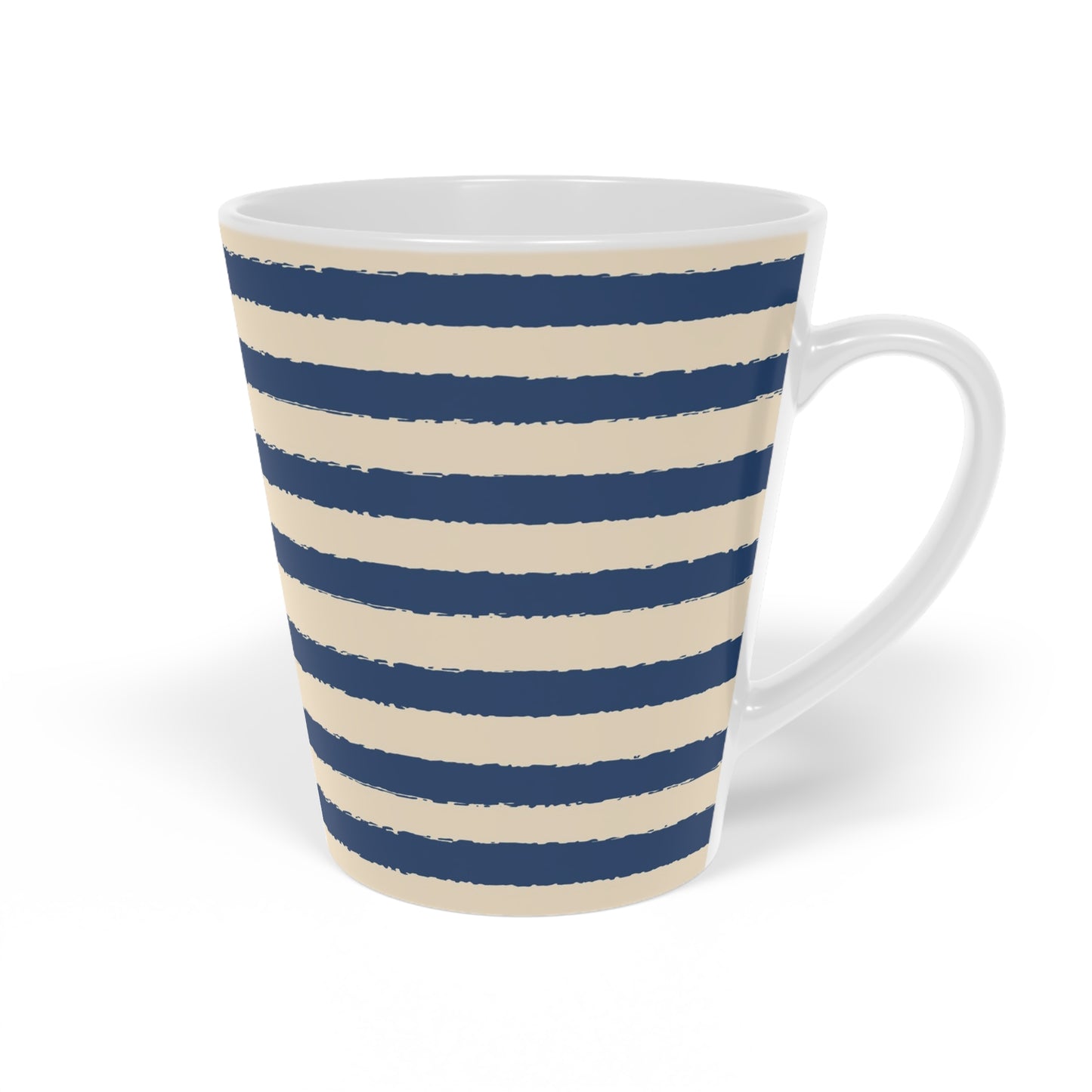 350 mL / 12oz Graphic Art Ceramic Mug | CALM-1295-231, Royal Blue, Left Side