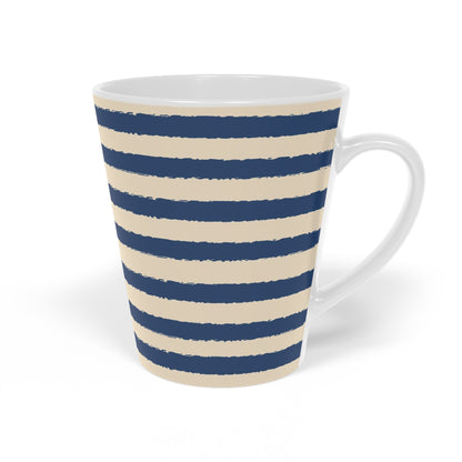 350 mL / 12oz Graphic Art Ceramic Mug | CALM-1295-231, Royal Blue, Left Side