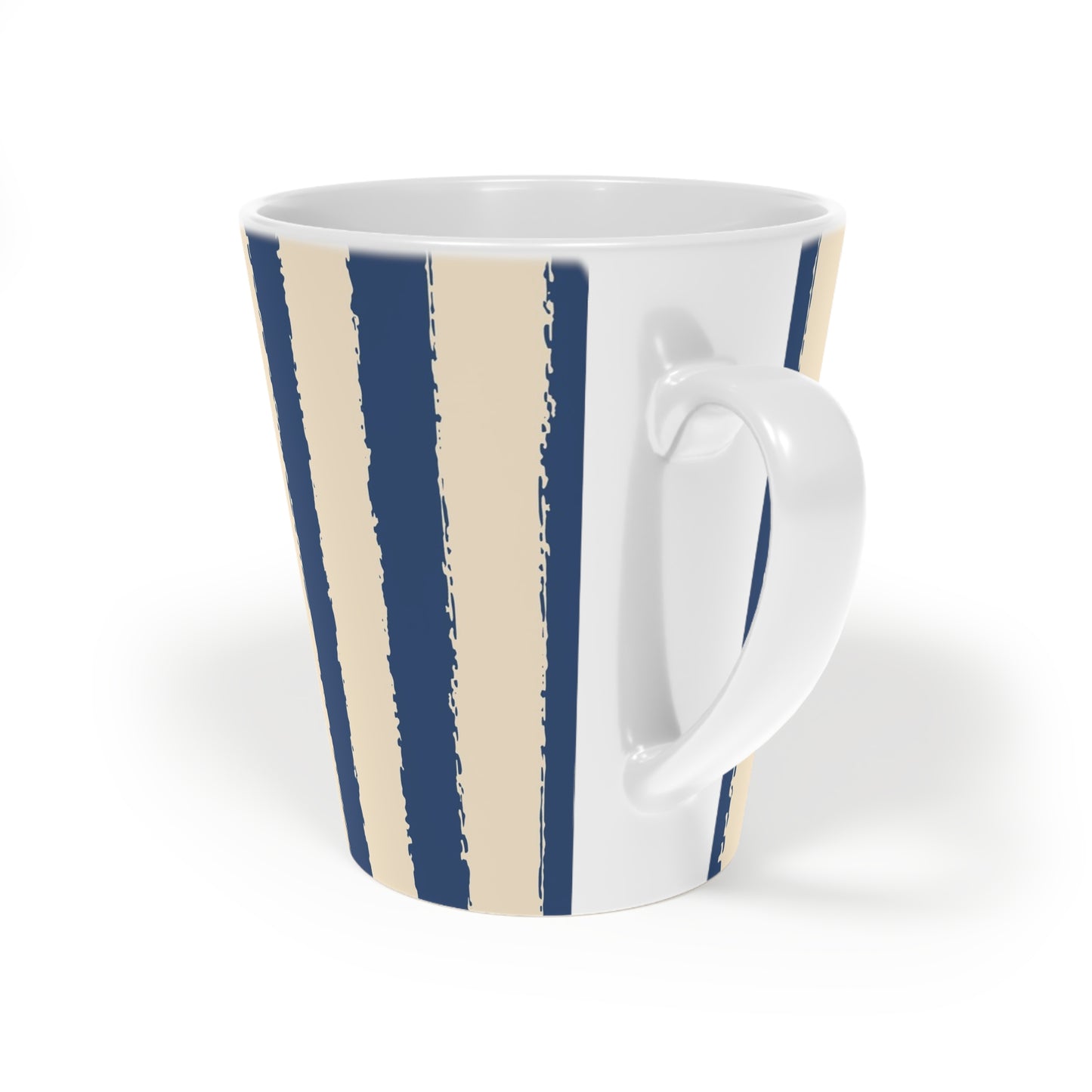 350 mL / 12oz Graphic Art Ceramic Mug | CALM-1295-251, Royal Blue, Back Left