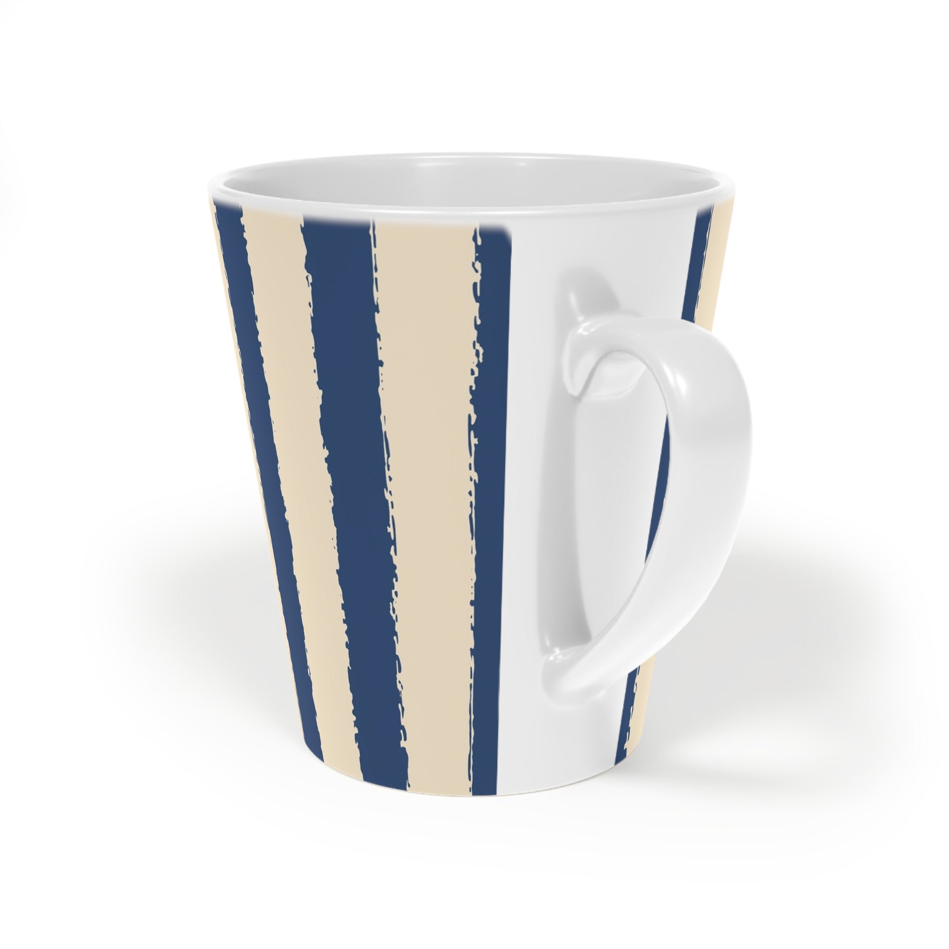 350 mL / 12oz Graphic Art Ceramic Mug | CALM-1295-251, Royal Blue, Back Left
