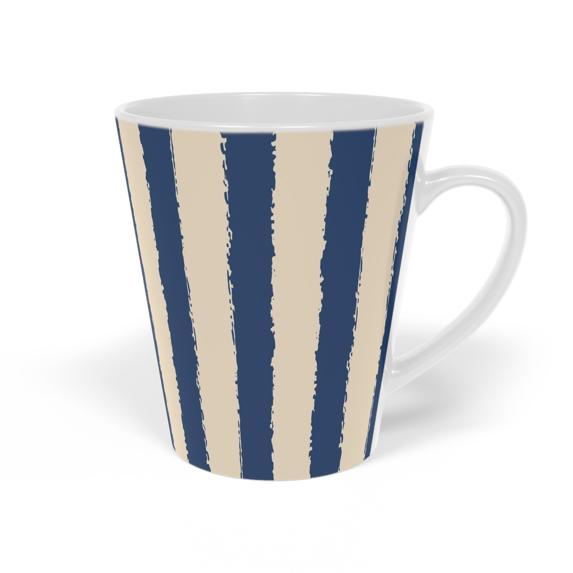 350 mL / 12oz Graphic Art Ceramic Mug | CALM-1295-251, Royal Blue, Left Side