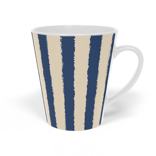 350 mL / 12oz Graphic Art Ceramic Mug | CALM-1295-251, Royal Blue, Left Side