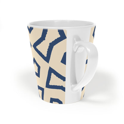 350 mL / 12oz Graphic Art Ceramic Mug | CALM-1295-392, Royal Blue, Back Left