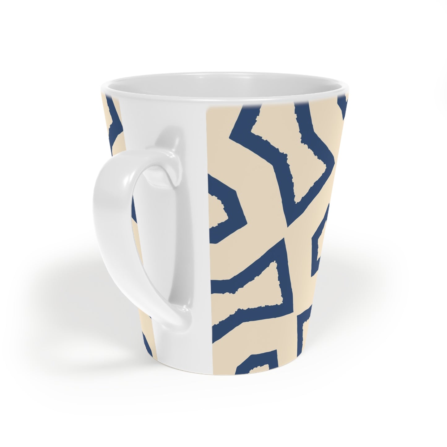 350 mL / 12oz Graphic Art Ceramic Mug | CALM-1295-392, Royal Blue, Back Right