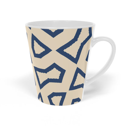 350 mL / 12oz Graphic Art Ceramic Mug | CALM-1295-392, Royal Blue, Left Side
