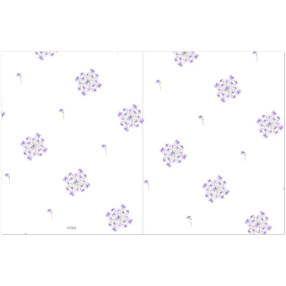 Soft Purple Bloom — Fine Art Watercolor Note Cards with Medium Soft Purple Floral Pattern, Blank Inside, Pack of 10 with Envelopes #NCNA-1323