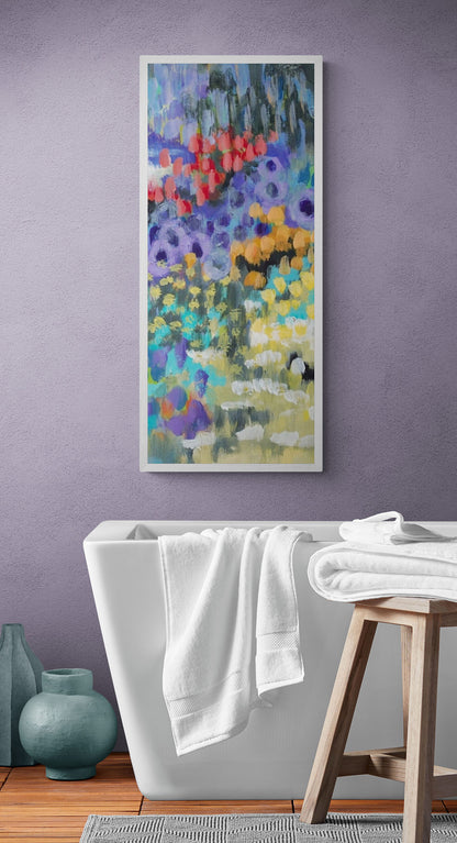 Wildflower Garden #2145-002 Fine Art Stretched Canvas Print - Vertical Centre Crop Layout, 1.5-Inch Gallery Wrap