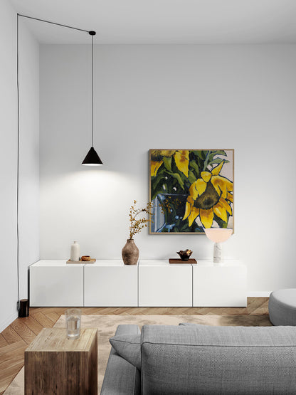 Sunflowers #1040-002 Fine Art Stretched Canvas Print - Square Layout, 1.5-Inch Gallery Wrap