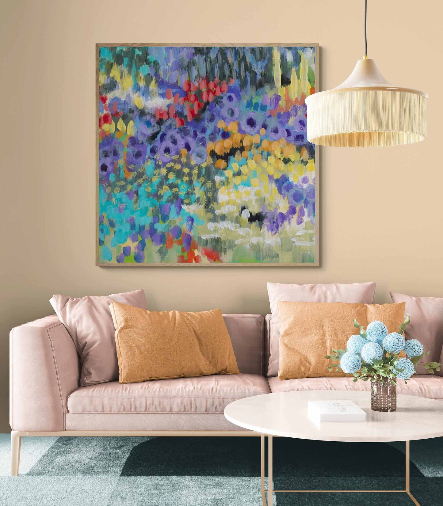 Wildflower Garden #2145 Fine Art Stretched Canvas Print - Square Layout, 1.5-Inch Gallery Wrap
