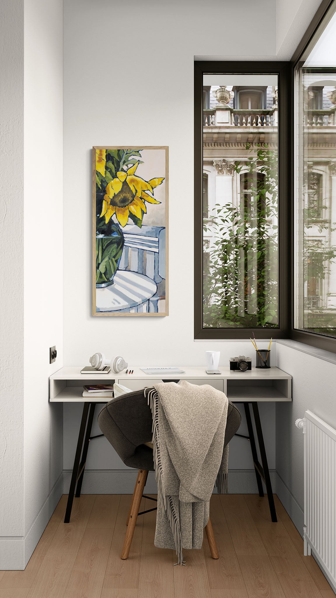 Sunflowers #1040-003 Fine Art Stretched Canvas Print - Tall Vertical Layout, 1.5-Inch Gallery Wrap