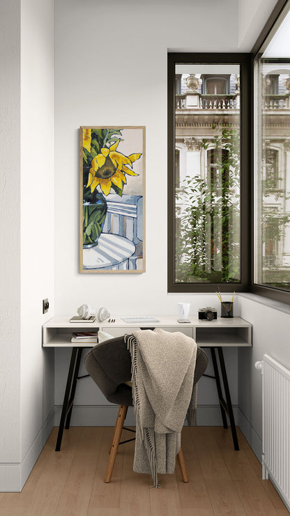 Sunflowers #1040-003 Fine Art Stretched Canvas Print - Tall Vertical Layout, 1.5-Inch Gallery Wrap