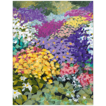 Floral Garden — Fine Art Note Cards with Acrylic Print Garden Scene View 2, Blank Inside, Pack of 10 with Envelopes #NCNA-1382