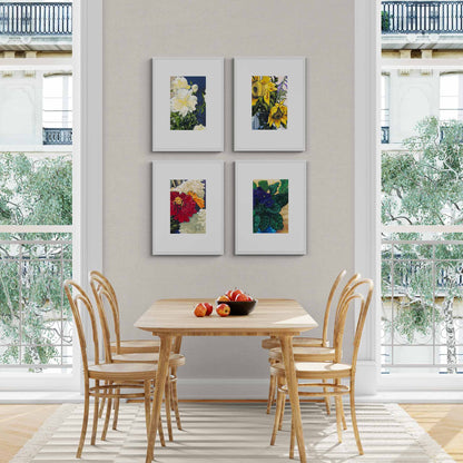 Pink Tulips #1080 Framed Fine Art Print - Tulips Design, Vertical Layout with Faux Mat Board