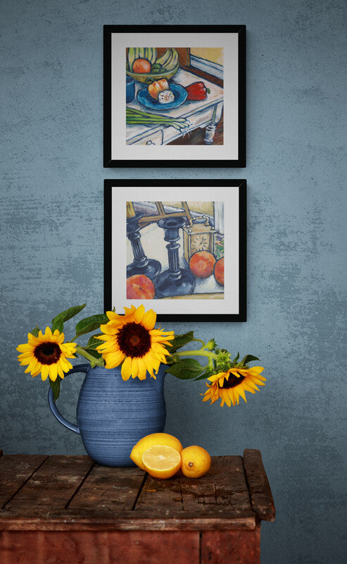 The Harvest Table #2101 Framed Fine Art Print - Market Table Series, Square 2-Inch Premium Gallery Matting