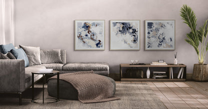 Imperial Suite #1162-7690 Abstract Graphic Art Print - Warm Espresso & Cream Design, Square 2-Inch Premium Gallery Matting
