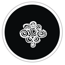 Swirl Reverse-Pallette Print in Black & White