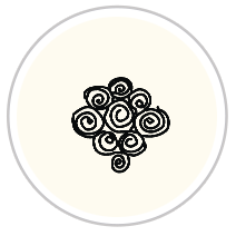 Swirl Print in Black & Pale Cream