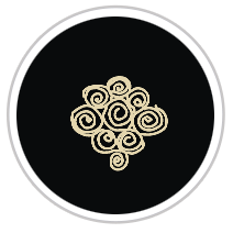 Swirl Reverse-Pallette Print in Black & Tan