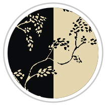 Vine Print in Black & Tan