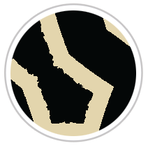 Labyrinth Reverse-Pallette Print in Black & Tan