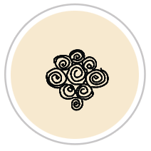Swirl Print in Black & Beige