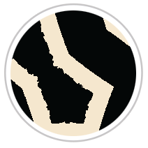 Labyrinth Reverse-Pallette Print in Black & Beige