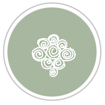 Swirl Reverse-Pallette Print in Green & White