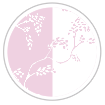 Vine Print in Pink & White