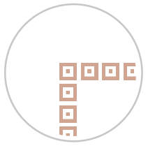 Repeating Squares Frieze Print in Coral & White