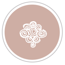 Swirl Reverse-Pallette Print in Coral & White